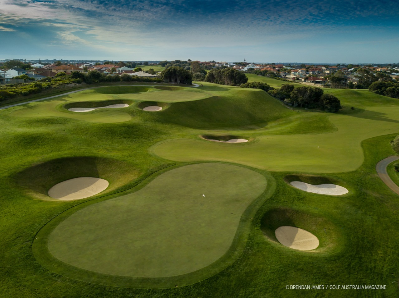 The Quarry holes at Joondalup Resort, carved around an old limestone quarry north of Perth